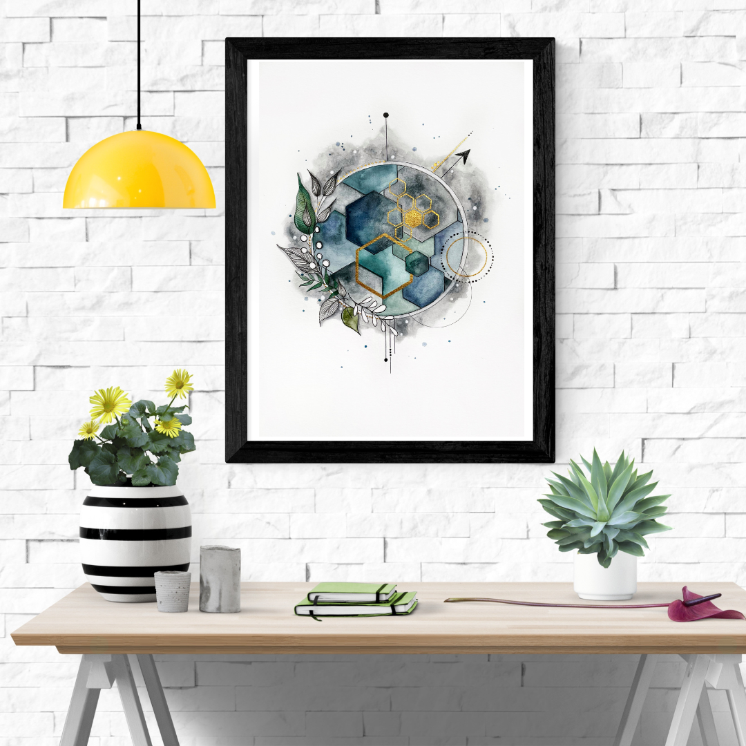 Abstrakt | Print A4 / A5 | Kunstdruck von Aquarell Original auf Premiumpapier