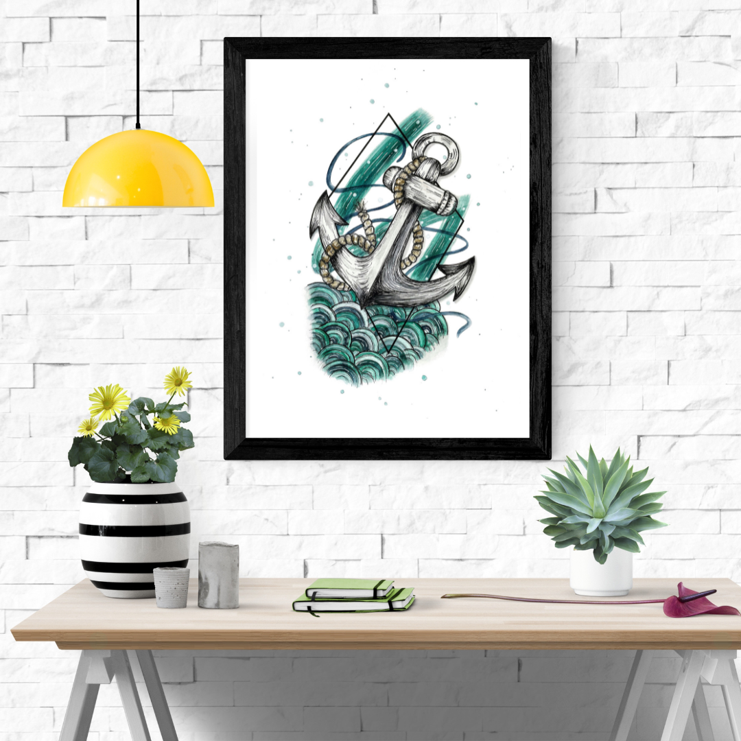 Anker | Print A4 / A5 | Kunstdruck von Aquarell Original auf Premiumpapier