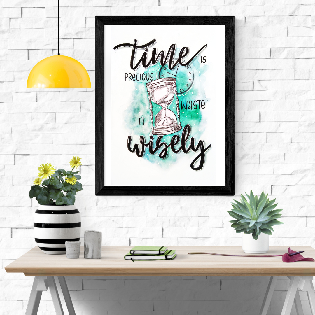 Sanduhr | Print A5 | Kunstdruck von Aquarell Original auf Premiumpapier