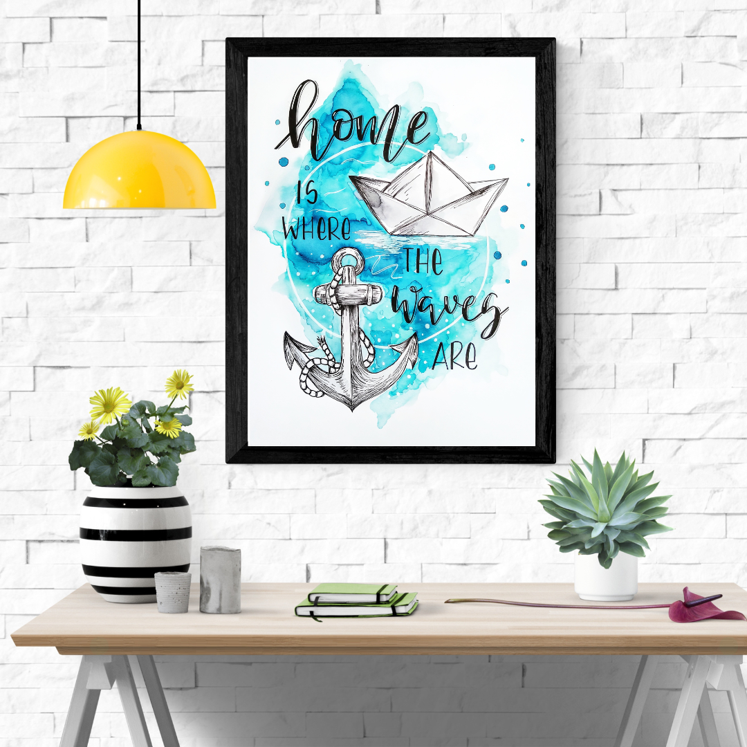 Home is... | Print A4 / A5 | Kunstdruck von Aquarell Original auf Premiumpapier