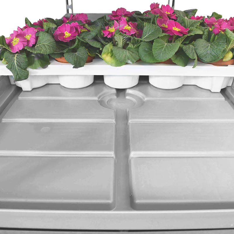 12 Bacs blanc pour Chariot de culture - Réserve d'eau avec soupape OLANDELLI