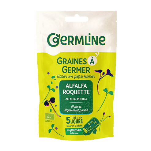 Mélange de graines à germer d'alfalfa (luzerne) et roquette biologiques, 150g
