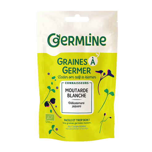 Graines à germer biologiques de moutarde blanche, 100g