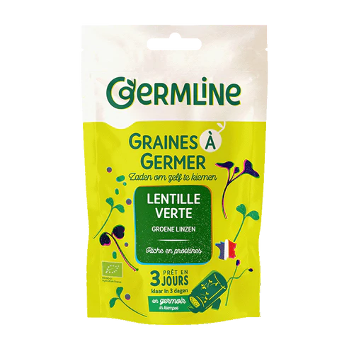 Graines à germer biologiques de lentille verte, 150g