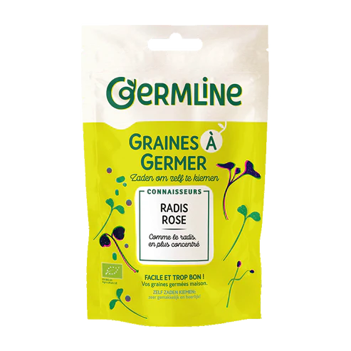 Graines à germer biologiques de radis rose, 100g