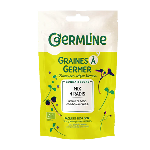 Mélange de graines à germer de radis (pourpre, Daikon, rose et noir), 100g GERMLINE
