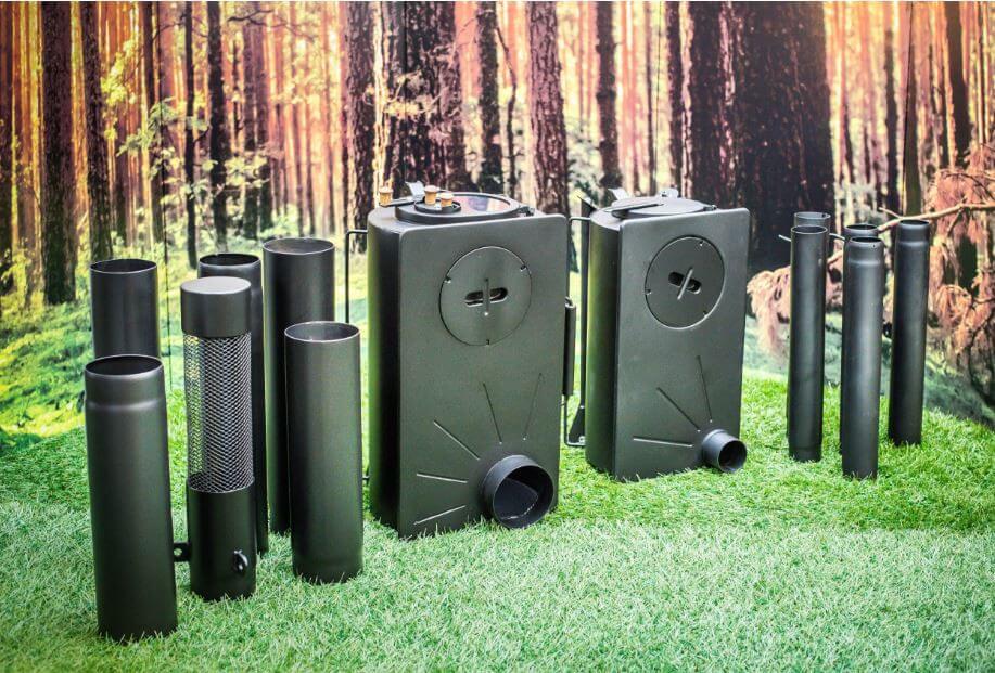 Poêle à bois camping : FRONTIER Plus (+Sortie Exit )