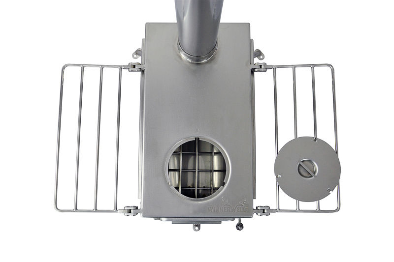 Poêle à bois camping Woodlander Dbl View L (+ sortie Exit ) WINNERWELL 