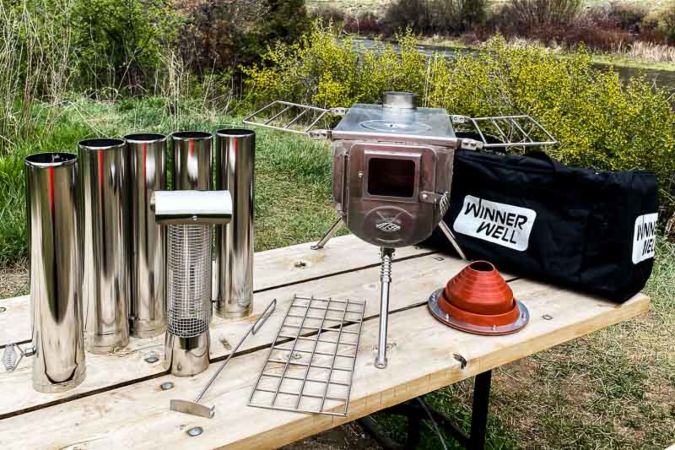 Poêle à bois camping Woodlander L (+ sortie Exit ) WINNERWELL