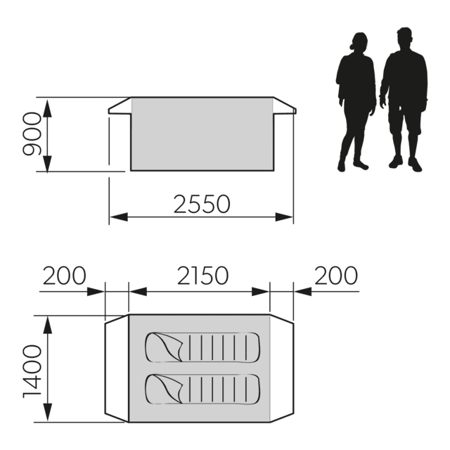  Tente gonflable 2 personnes Pico FTC 2X2 TC DOMETIC