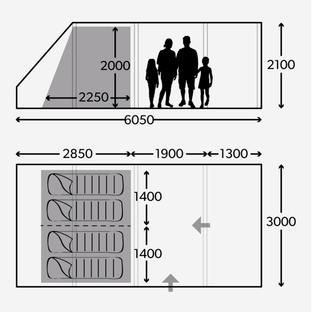 Tente gonflable 4 personnes  Rarotonga FTT 401 DOMETIC