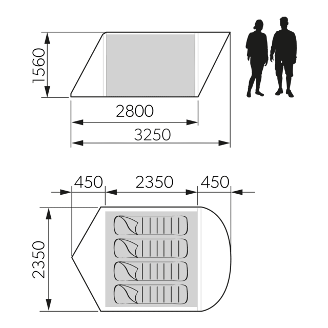Tente de camping gonflable, 4 personnes Reunion FTG 4X4 REDUX DOMETIC