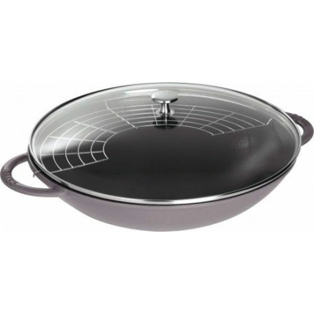 Wok en fonte ø 37 cm avec son couvercle STAUB