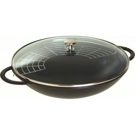 Wok en fonte ø 37 cm avec son couvercle STAUB