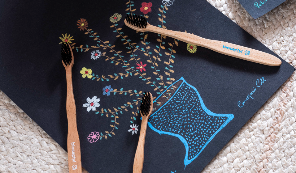 Brosse à dent à poils souple Enfant en Bois Dubois Junior BIOSEPTYL