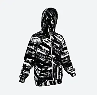 BLACK STEEL Unisex Art Zipper Hoodie