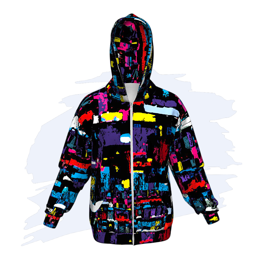 WEIRDO THREE Unisex Art Zipper Hoodie