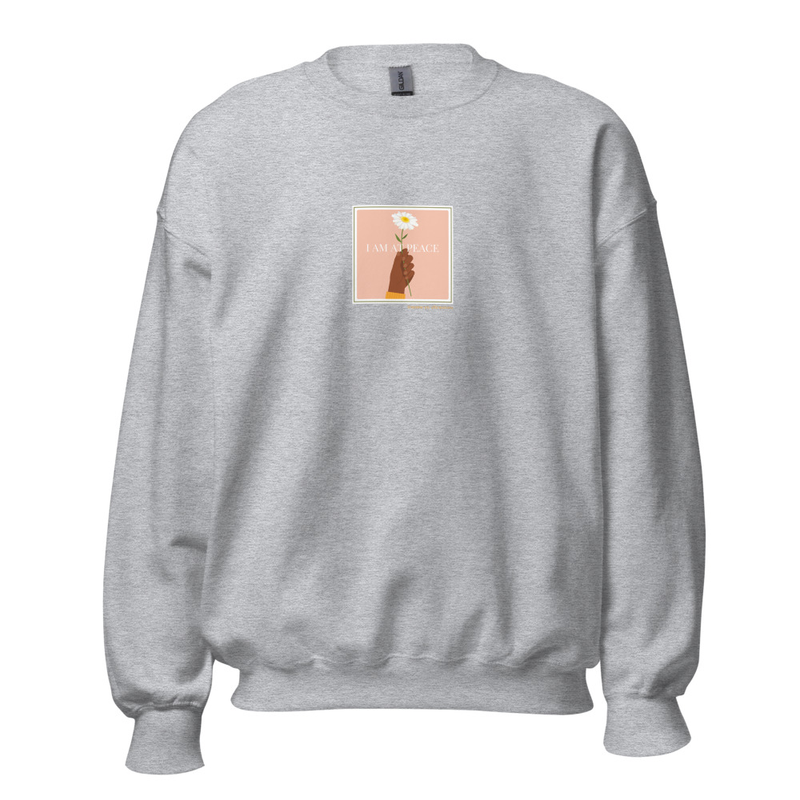 I am at peace- yellow sleeve Crewneck