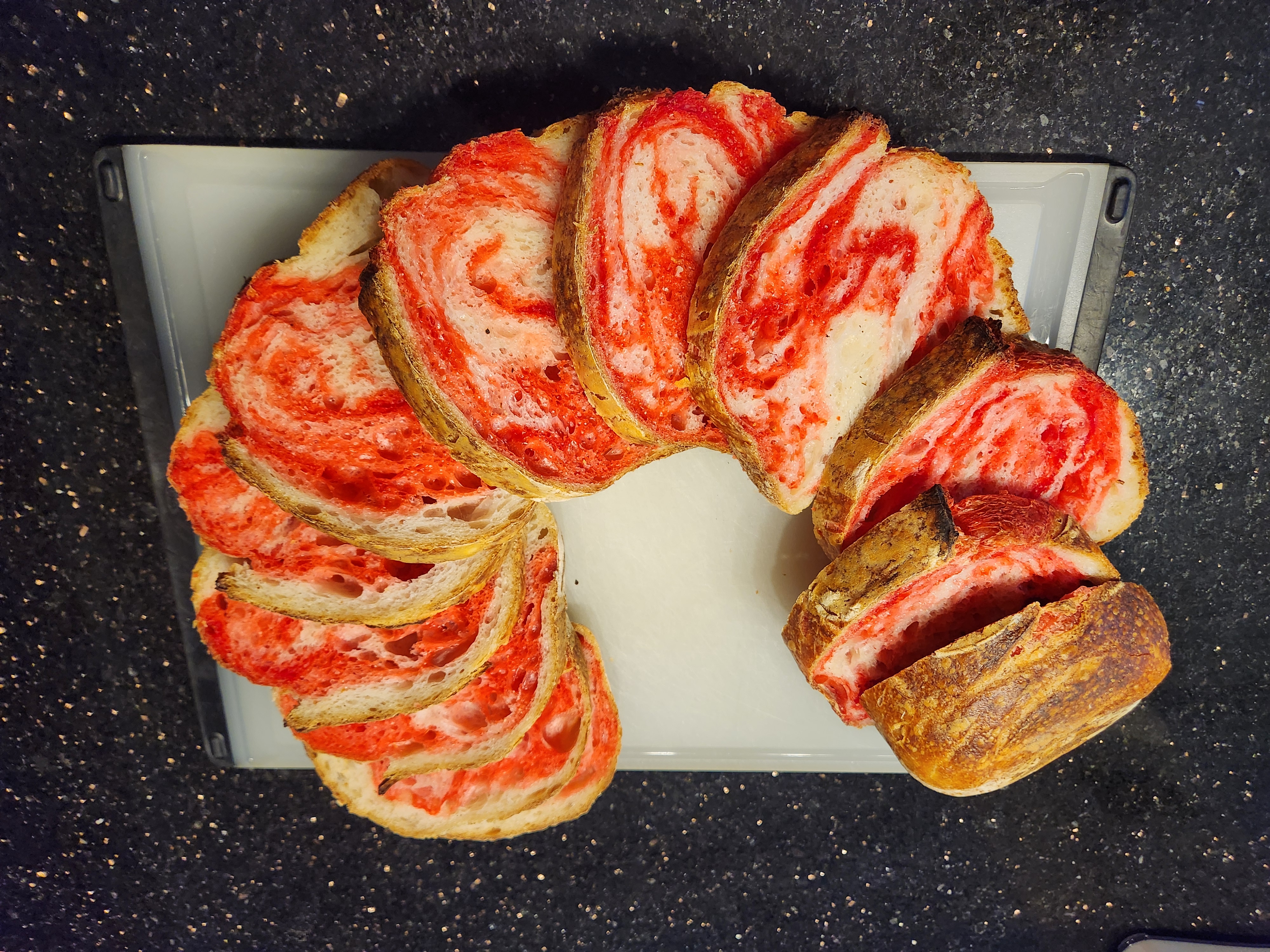 Colored Swirl Sourdough Bread