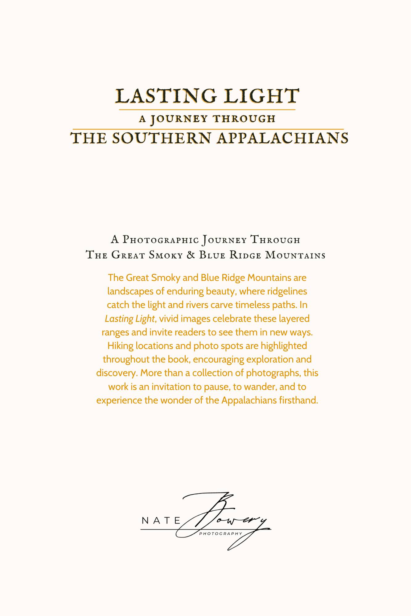 Lasting Light: A Journey Through the Southern Appalachians