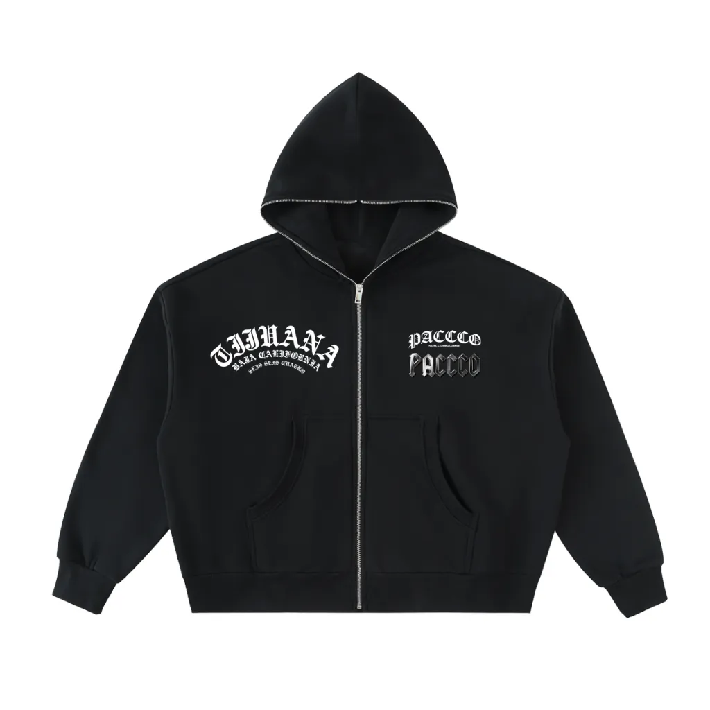 Xolos de Tijuana Fleeced Full-Zip Boxy Hoodie