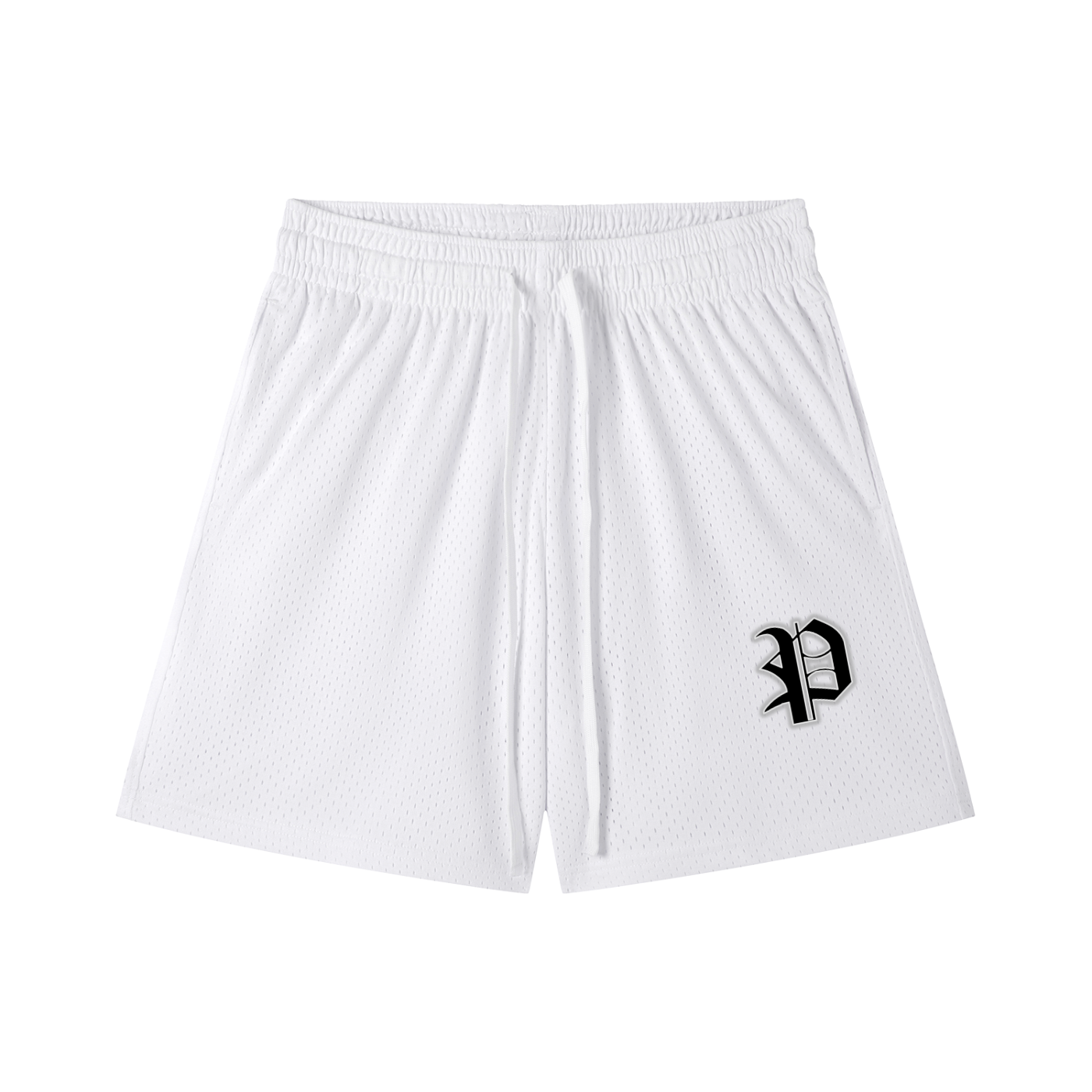 "P" Mesh Drawstring Shorts
