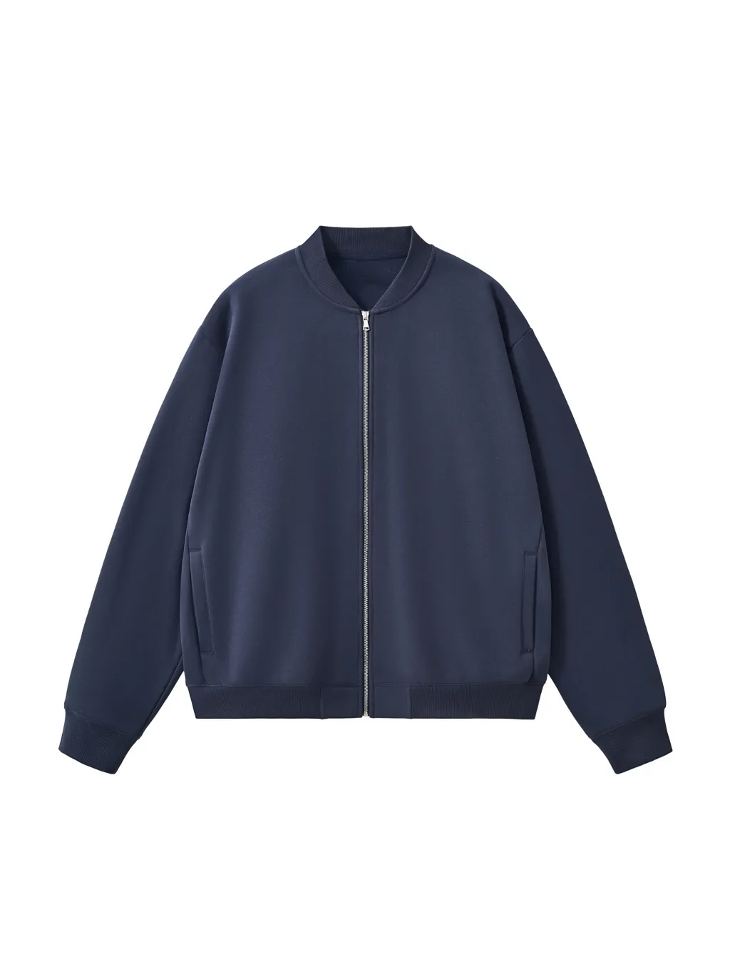 Zip-Up Fleeced Varsity Jacket