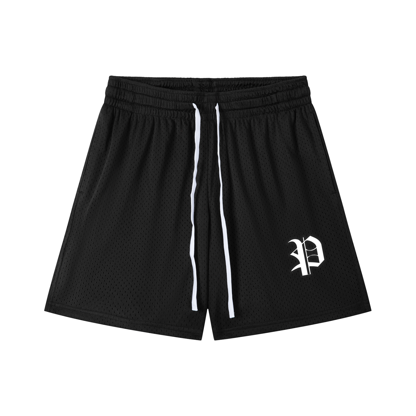 "P" Mesh Drawstring Shorts