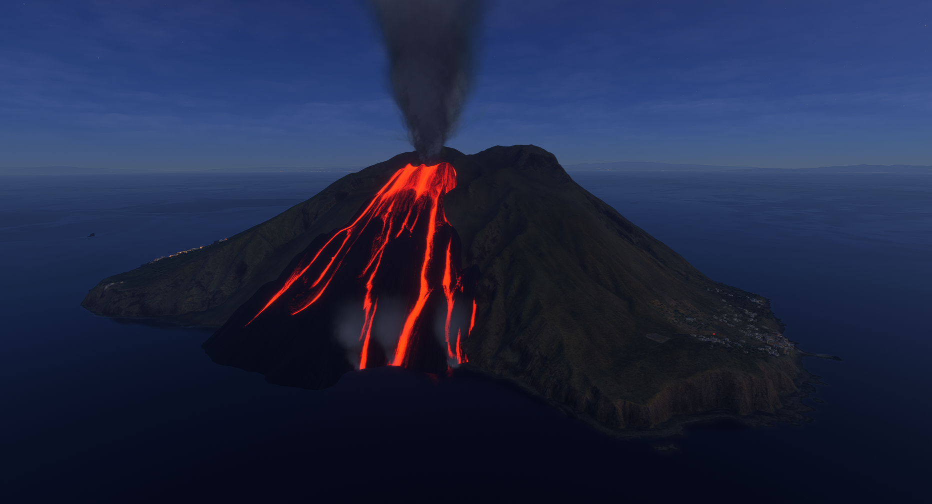 Active Volcano in Stromboli Italy
