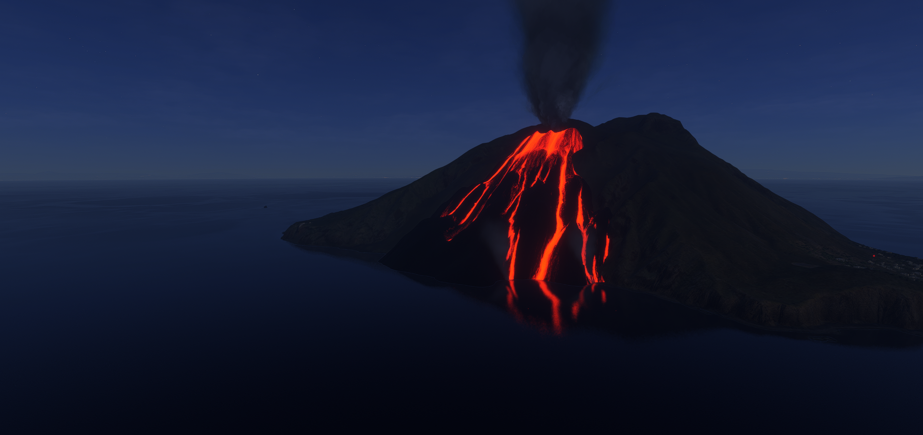 Active Volcano in Stromboli Italy