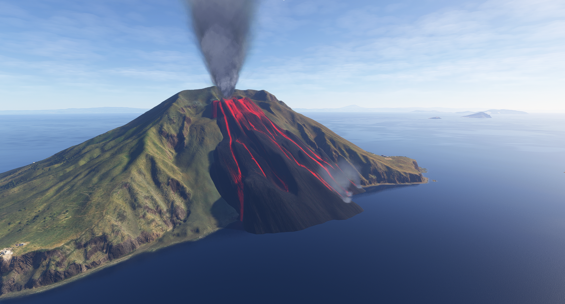 Active Volcano in Stromboli Italy