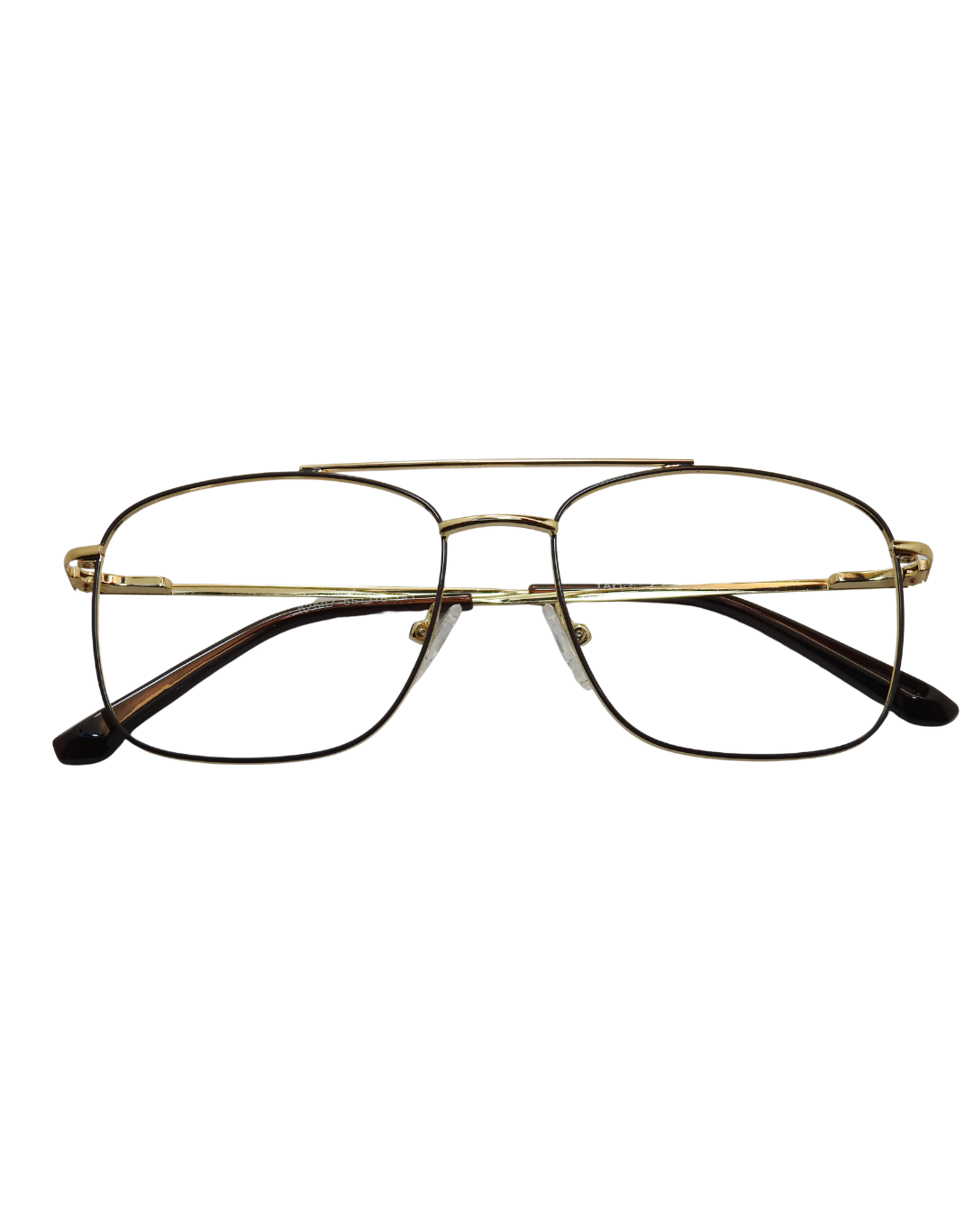 Gold Black Double Bridge Frame