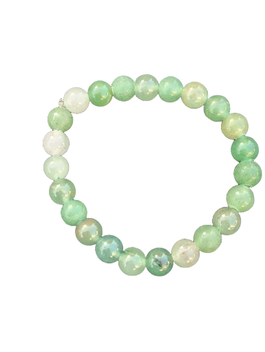 Bracelet de perles vertes 8mm