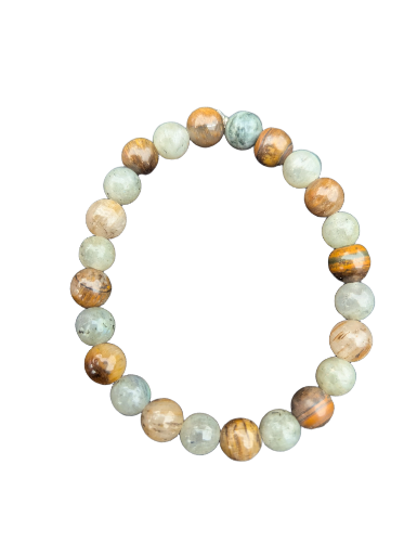 Bracelet œil de tigre, labradorite 8mm