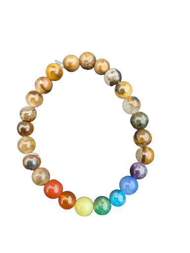 Bracelet 7 chakras œil de tigres 8mm