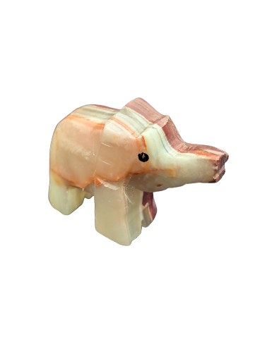 Figurine d'éléphant en onyx marbre 5 cm