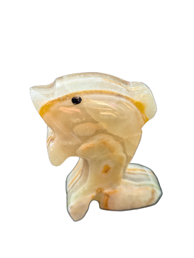 Statue de dauphin en onyx marbre 5 cm