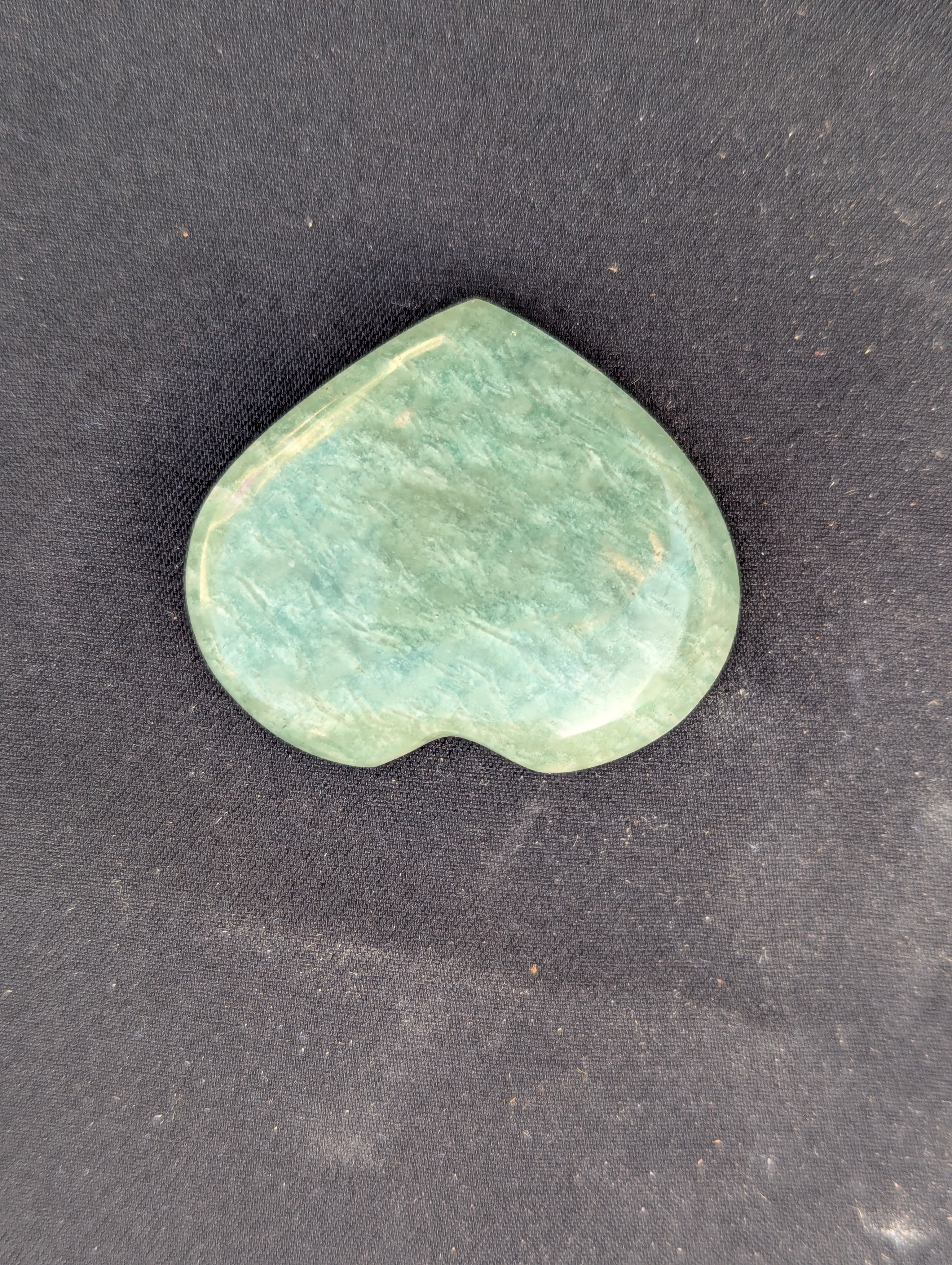 Amazonite en forme de cœur 3-3.5cm
