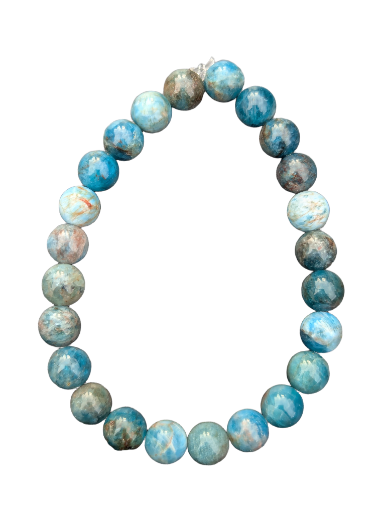 Bracelet en pierre, Apatite. 7mm