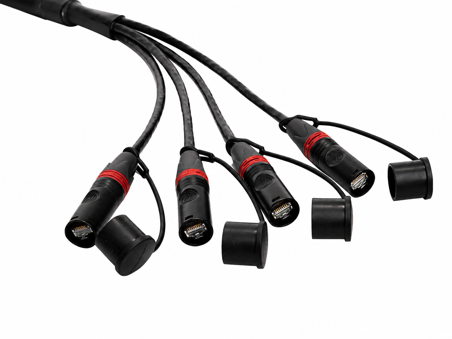 Manguera 4 x Ethernet PRO CAT6 - 10G: Ø19 mm / Carro con cable Ethernet S/FTP (Shielded) profesional / 250Mhz - 23AWG