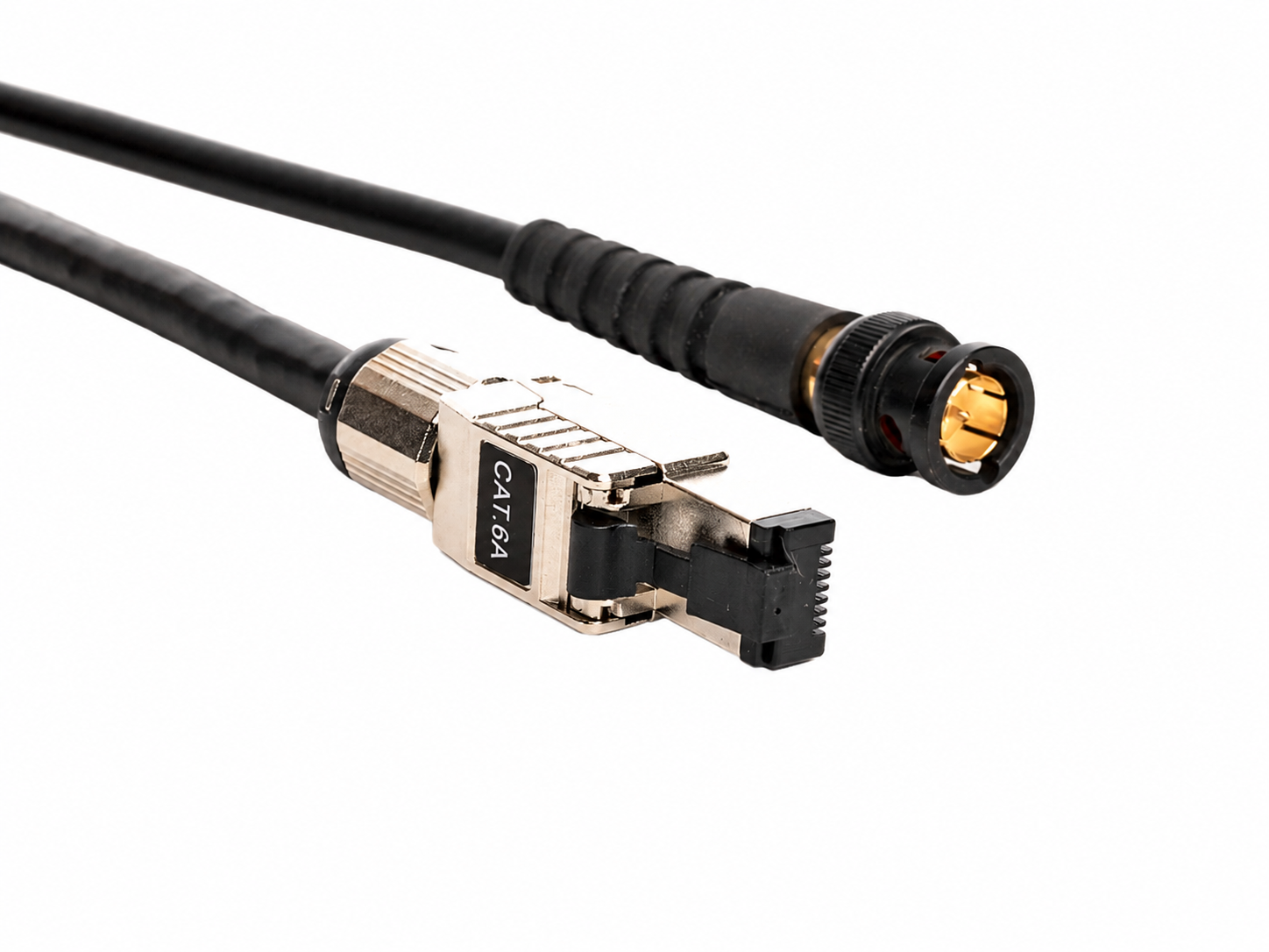 Manguera profesional: 1 x Ethernet PRO CAT6 S/FTP (Shielded) 250Mhz - 10G // 1 x Coaxial SDI 12G:  Ø16 mm 