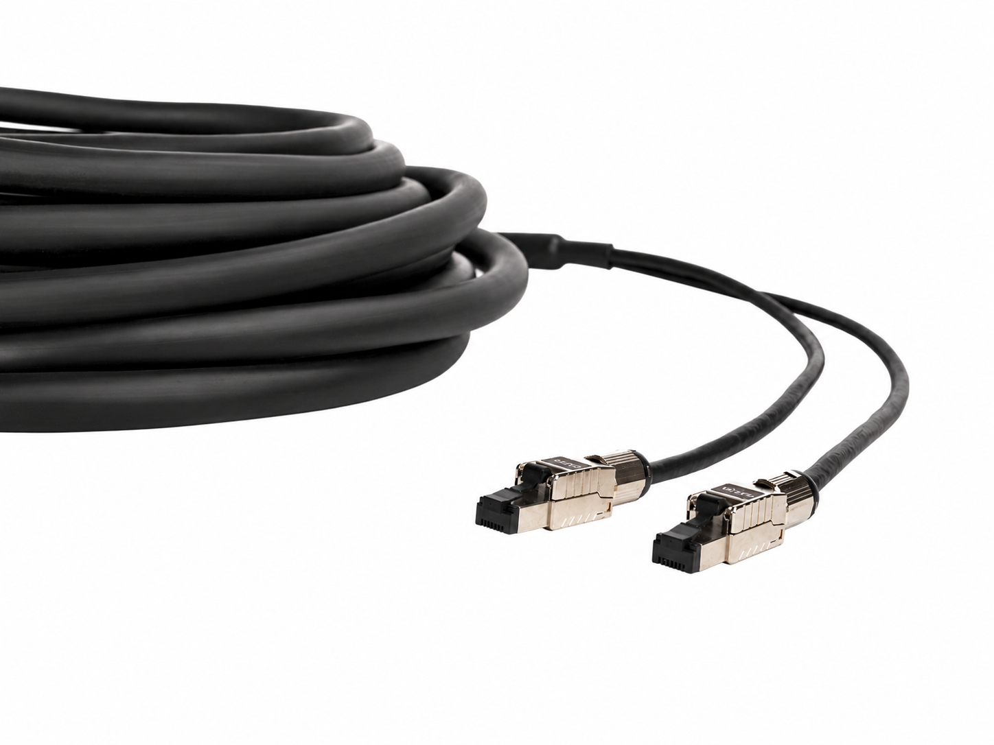 Manguera 2 x Ethernet PRO CAT6 - 10G: Ø17 mm / Carro con cable Ethernet S/FTP (Shielded) profesional / 250Mhz - 23AWG