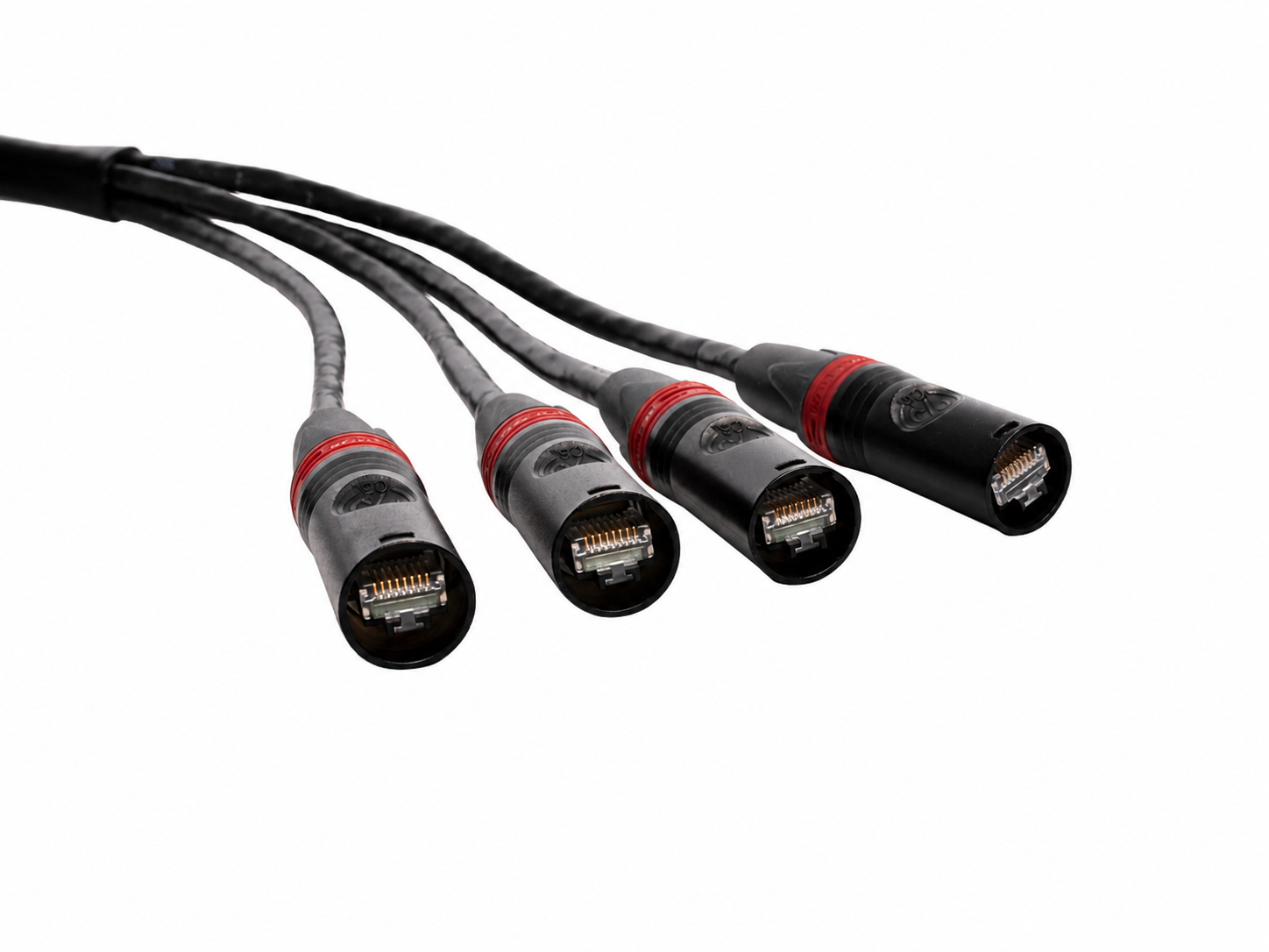 Manguera 4 x Ethernet PRO CAT7 - 10G: Ø21 mm / Carro con cable Ethernet S/FTP (Shielded) profesional / 600Mhz - 23AWG