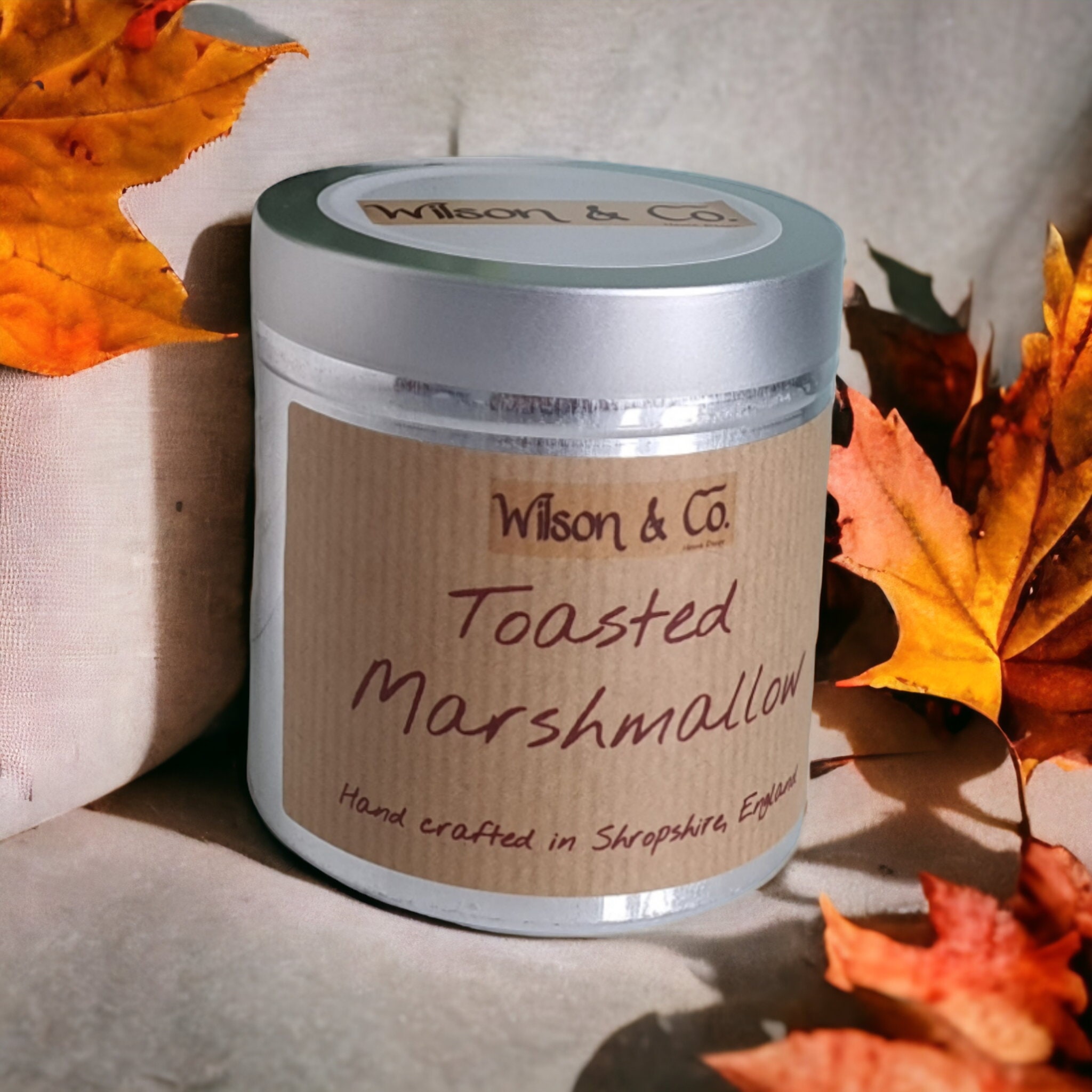 Toasted Marshmallow Scented Candle in a tin 230g