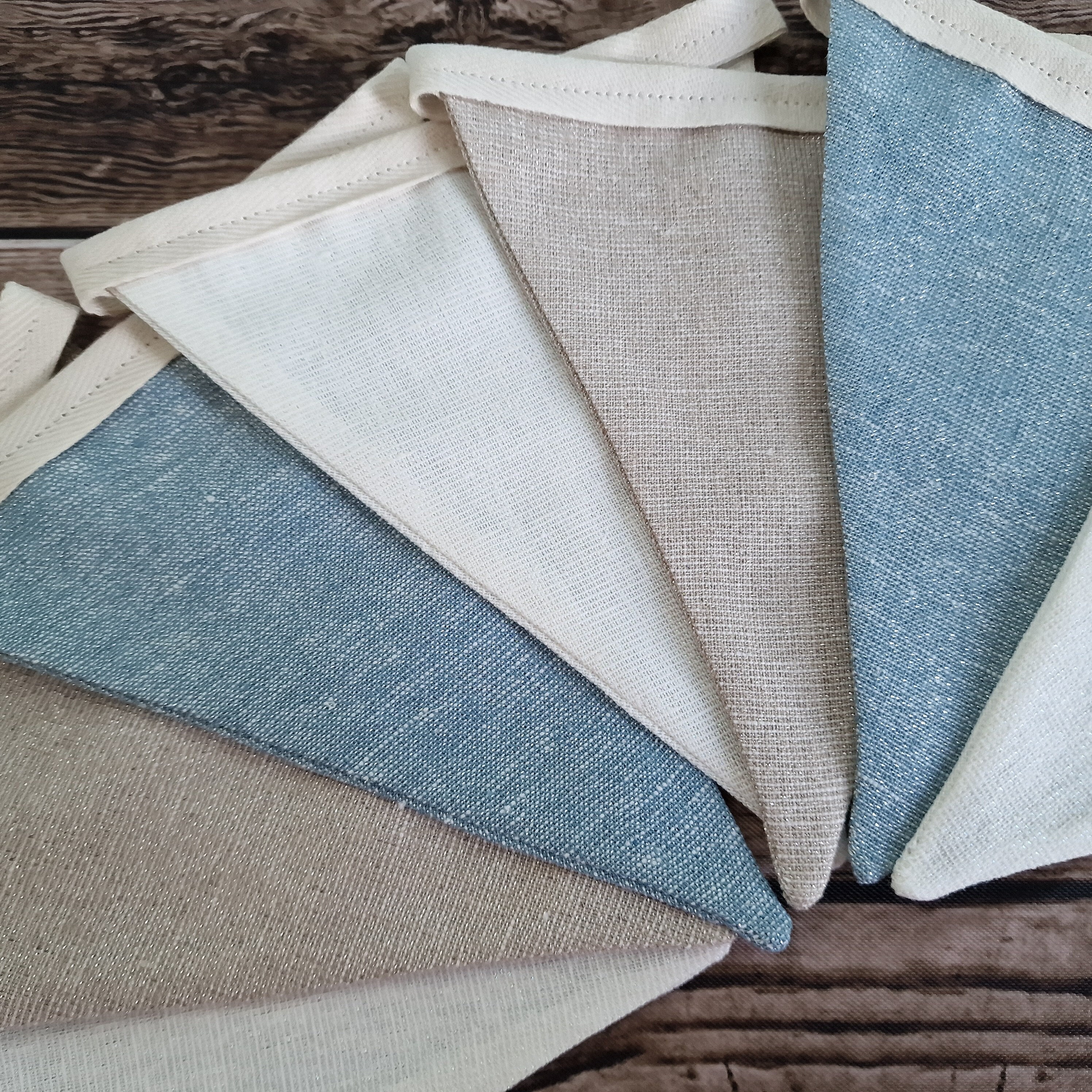 Linen Nursery Bunting - Pastel Shades