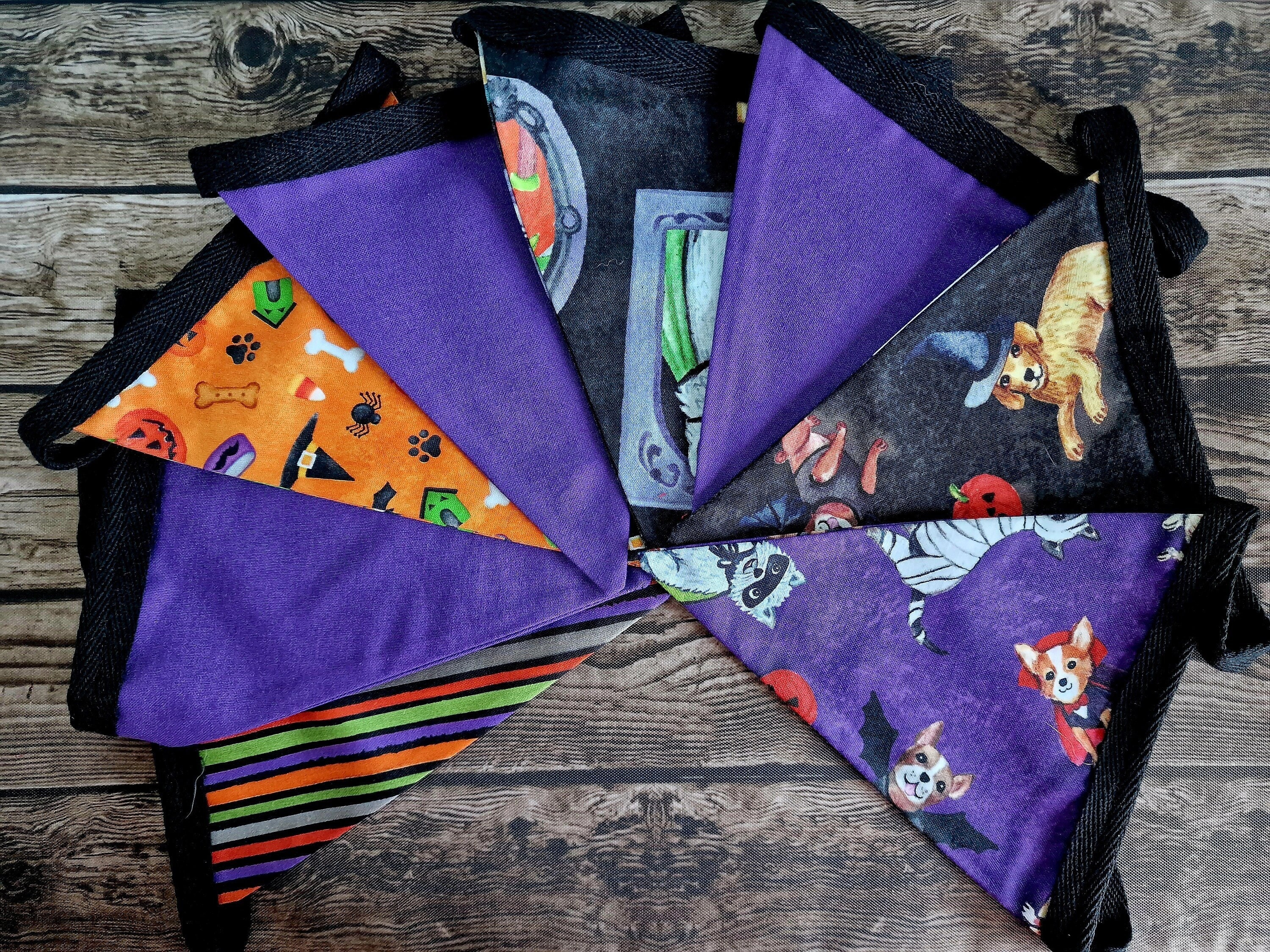 Purple Halloween Bunting - Dog themed 