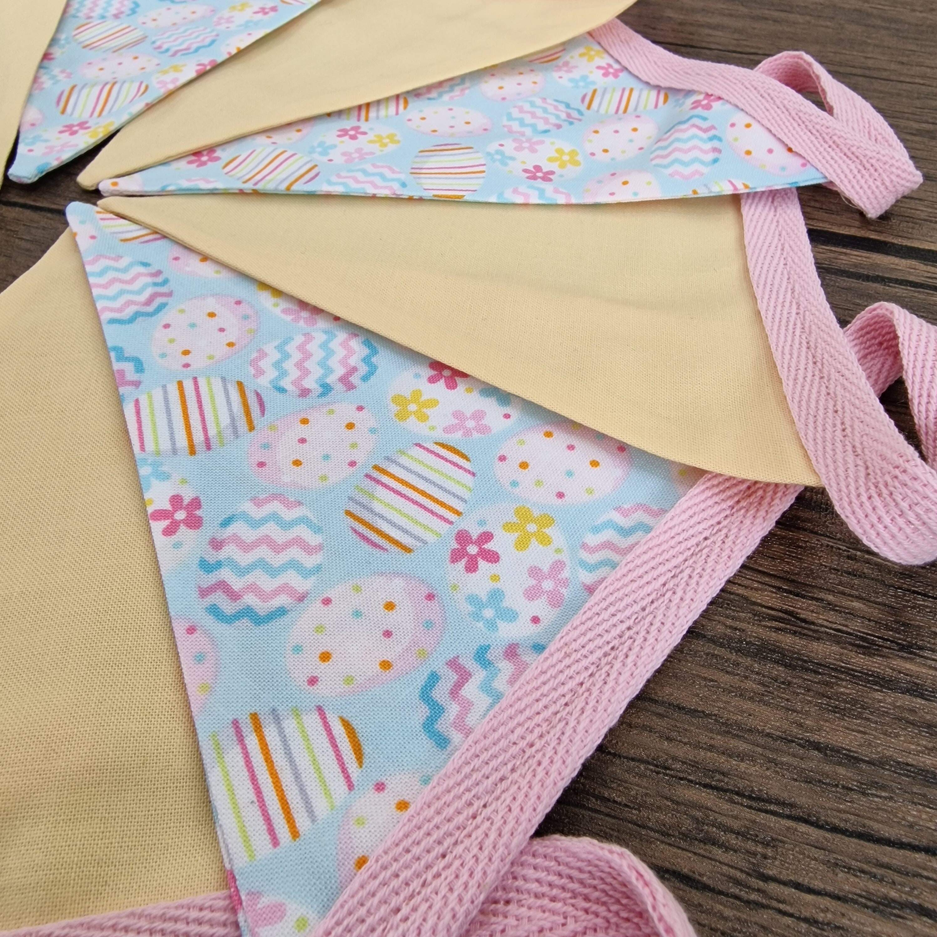 Easter Bunting Blue & Yellow Pastel colours
