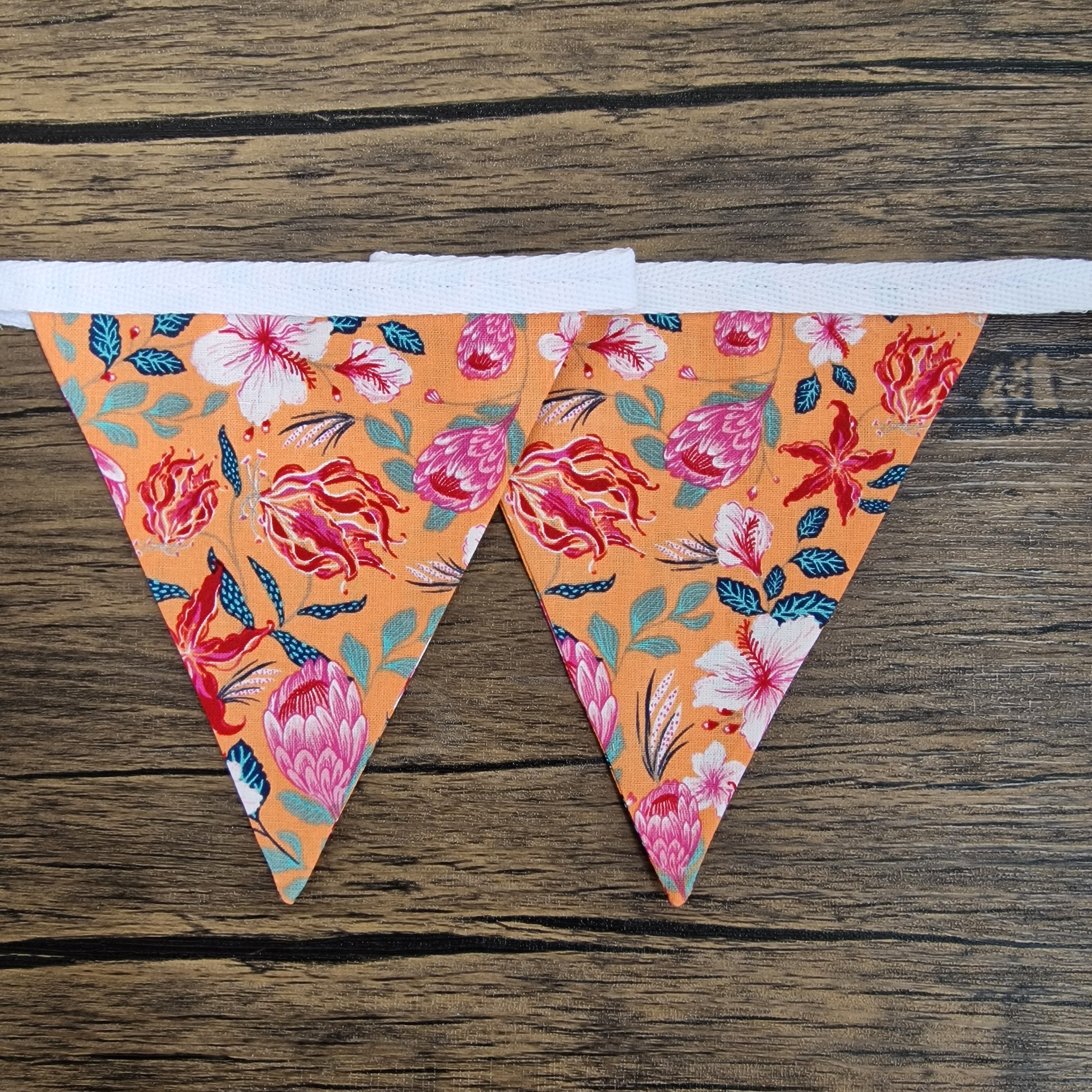 Peach Floral Bunting 