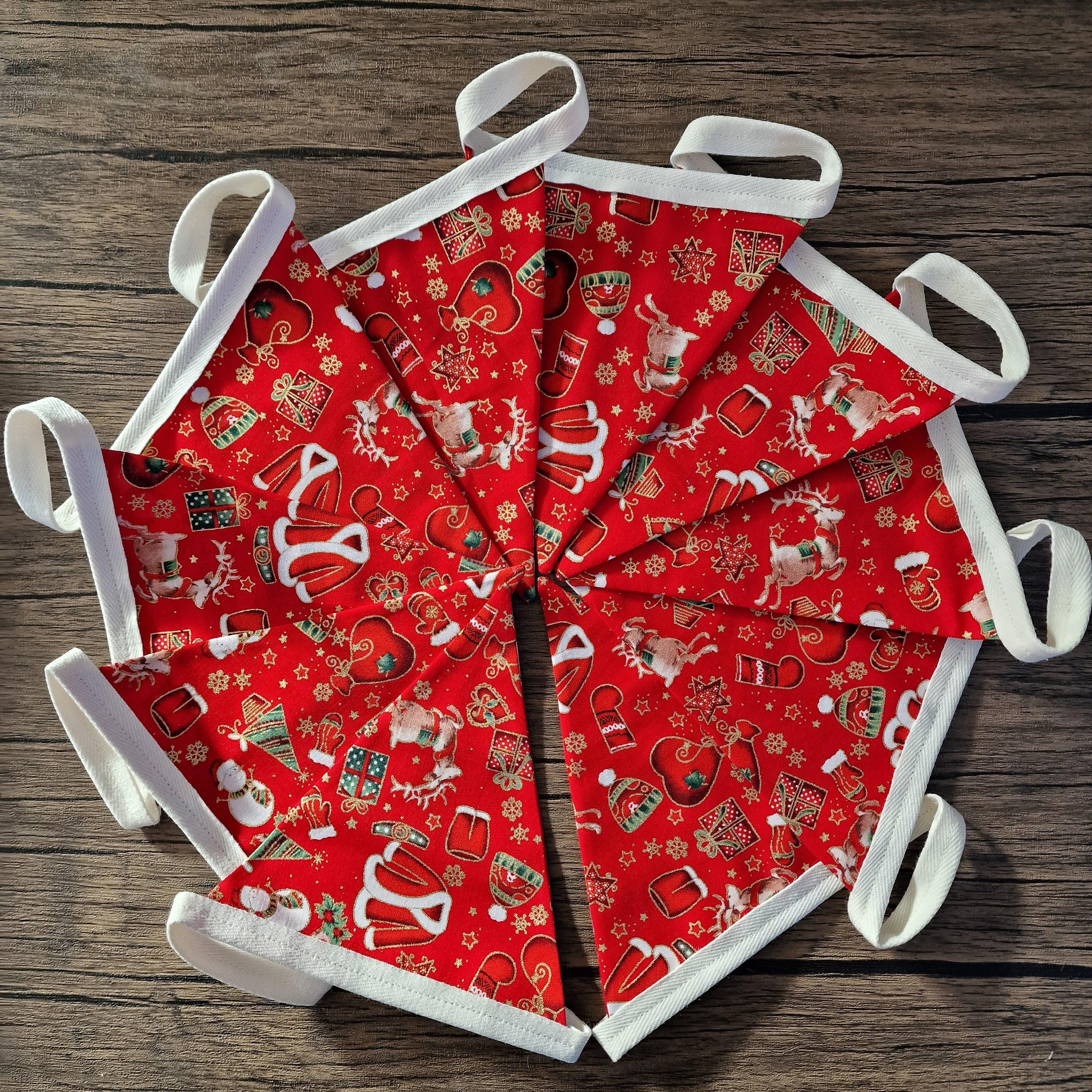 Red & Gold Christmas Bunting 
