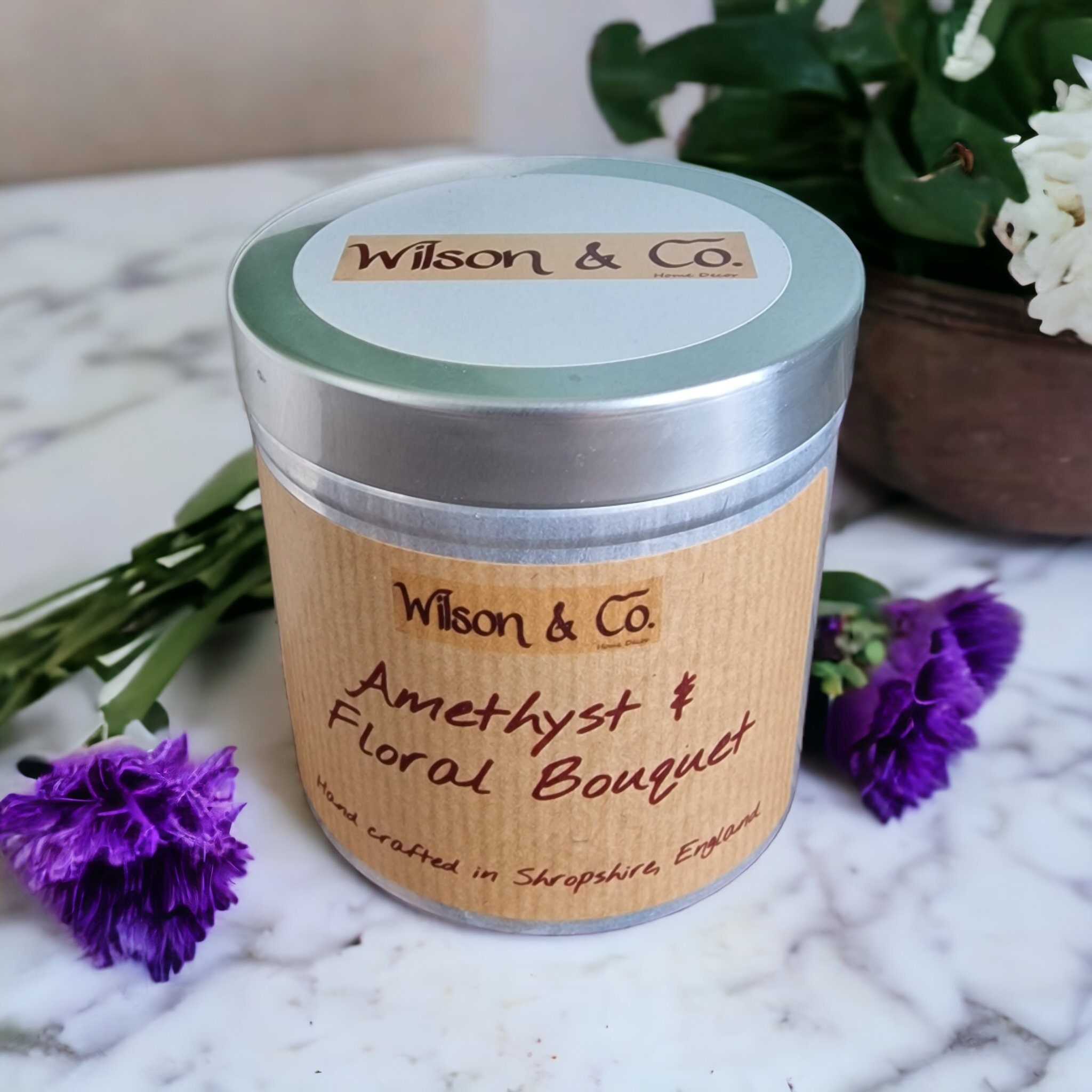 Laundry Candle Amethyst Floral Bouquet 230g 